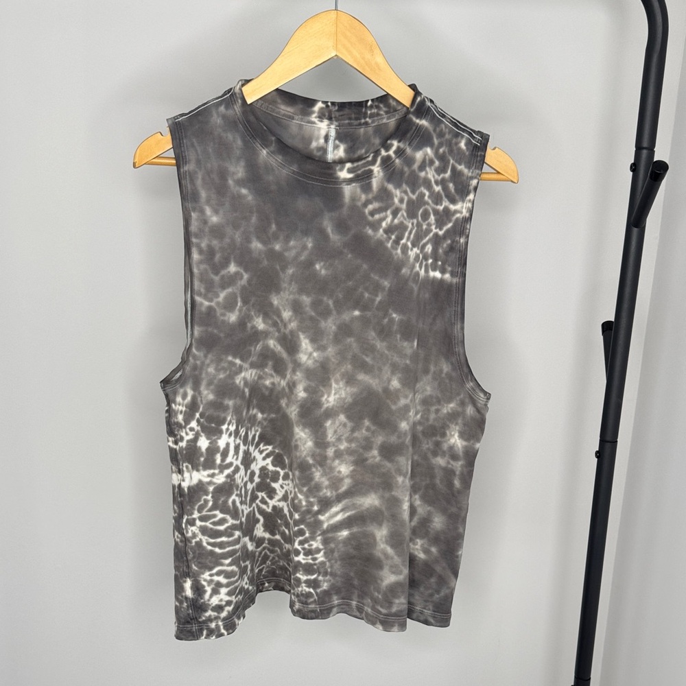 Lululemon Charcoal Tie-Dye Muscle Sleeveless Tee